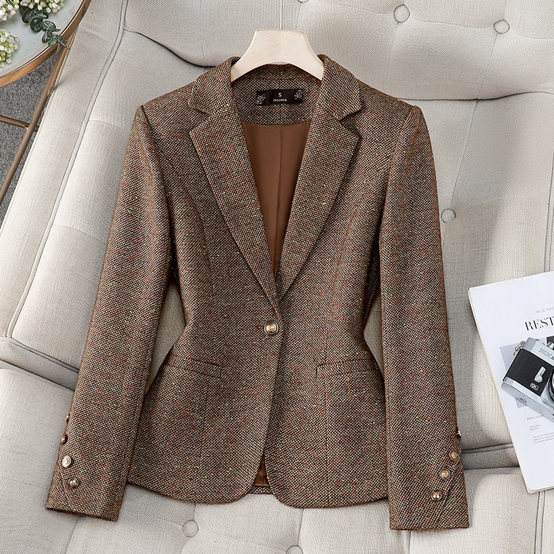 Women Formal Wear Business - เสื้อเบลเซอร์ผู้หญิง แจ็คเก็ตแขนยาว กระดุมเดี่ยว สำหรับทำงาน สไตล์ธุรกิจ ทรงเข้ารูป