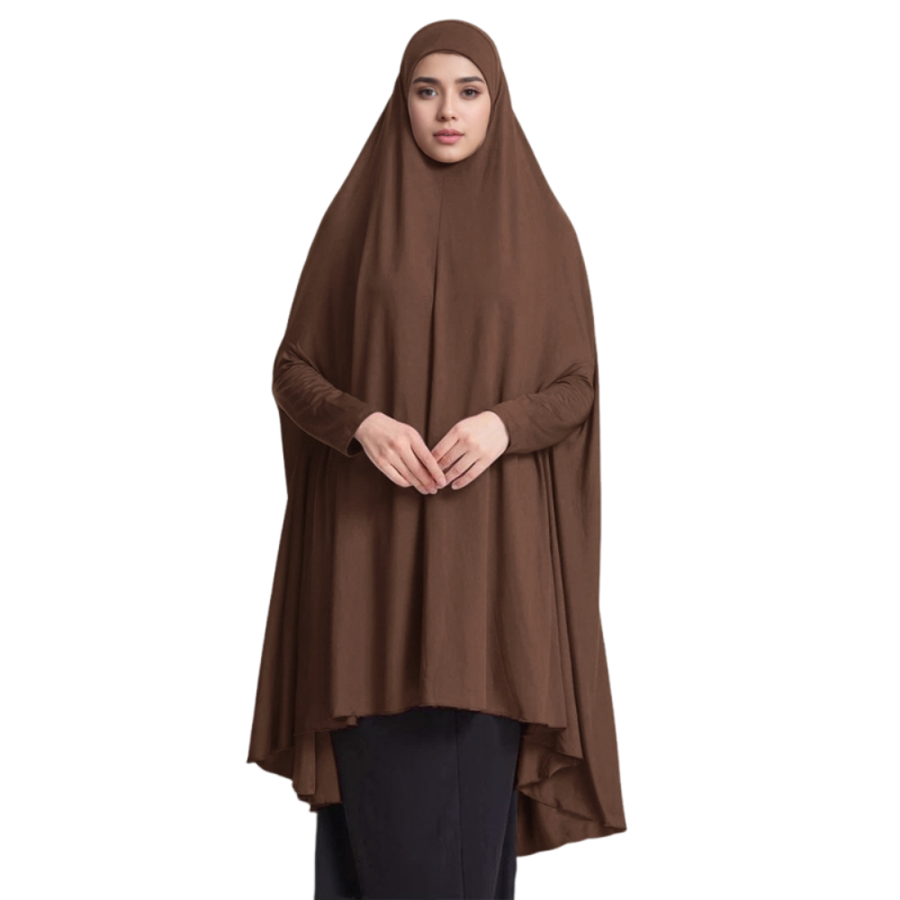 Women Formal Wear Hijab - ชุดคาฟตันแบบเรียบง่ายสำหรับชาวมุสลิม ชุดคลุมมิดชิด ผ้าคลุมศีรษะแบบนุ่ม คลุมเต็มตัว ชุดอิสลามแบบดั้งเดิมสำหรับผู้หญิง