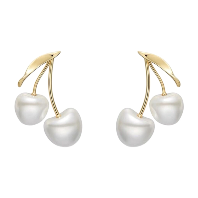 Formal Wear Jewelry For Women - เครื่องประดับหูไข่มุกเชอร์รี่ Blossom ต่างหูไข่มุกเชอร์รี่ต่างหูทองแดงน้ำหนักเบา เครื่องประดับสำหรับสวมใส่ในชีวิตประจำวัน