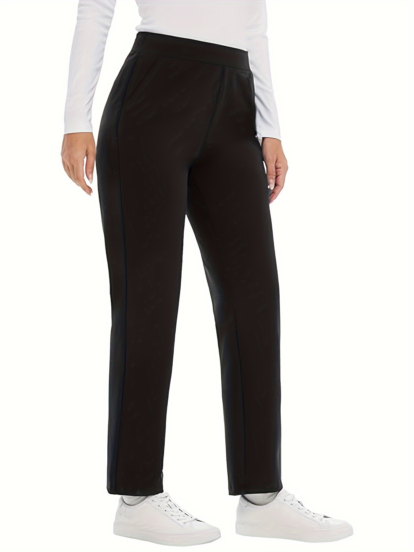 กางเกงแนวธุรกิจผ้าถักสีทึบสำหร - Women'S Formal Wear With Pants บทวิจารณ์และราคา