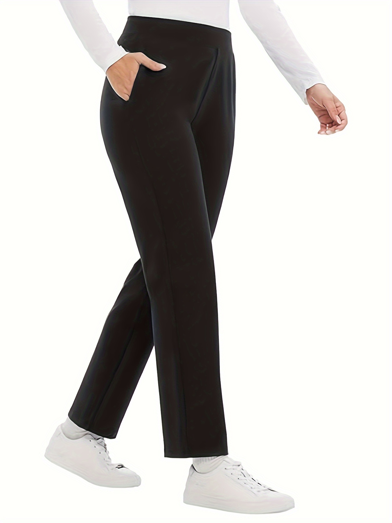กางเกงแนวธุรกิจผ้าถักสีทึบสำหร - Women'S Formal Wear With Pants บทวิจารณ์และราคา