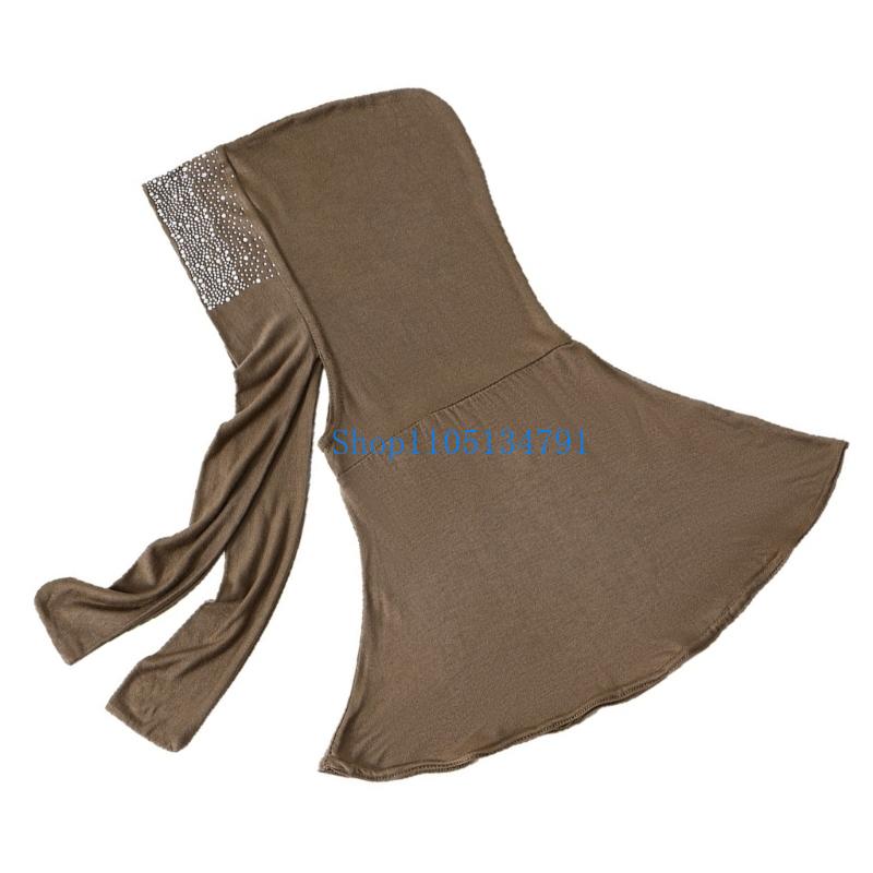 98km Elegant Rhinestones Decor - Women Formal Wear Hijab บทวิจารณ์และราคา
