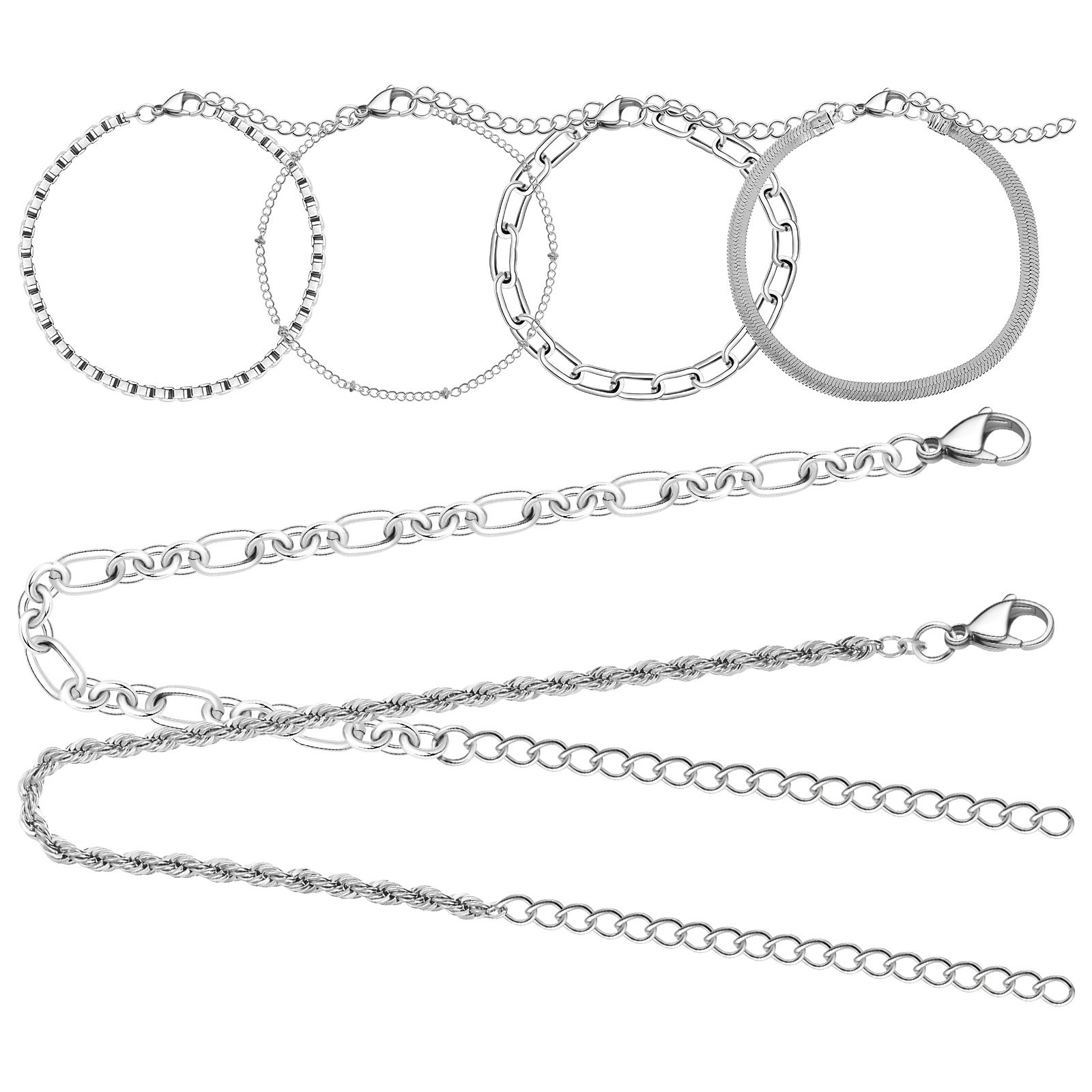สร้อยข้อมือแบบมินิมอล 6 ชิ้น ส - Formal Wear Jewelry For Women บทวิจารณ์และราคา