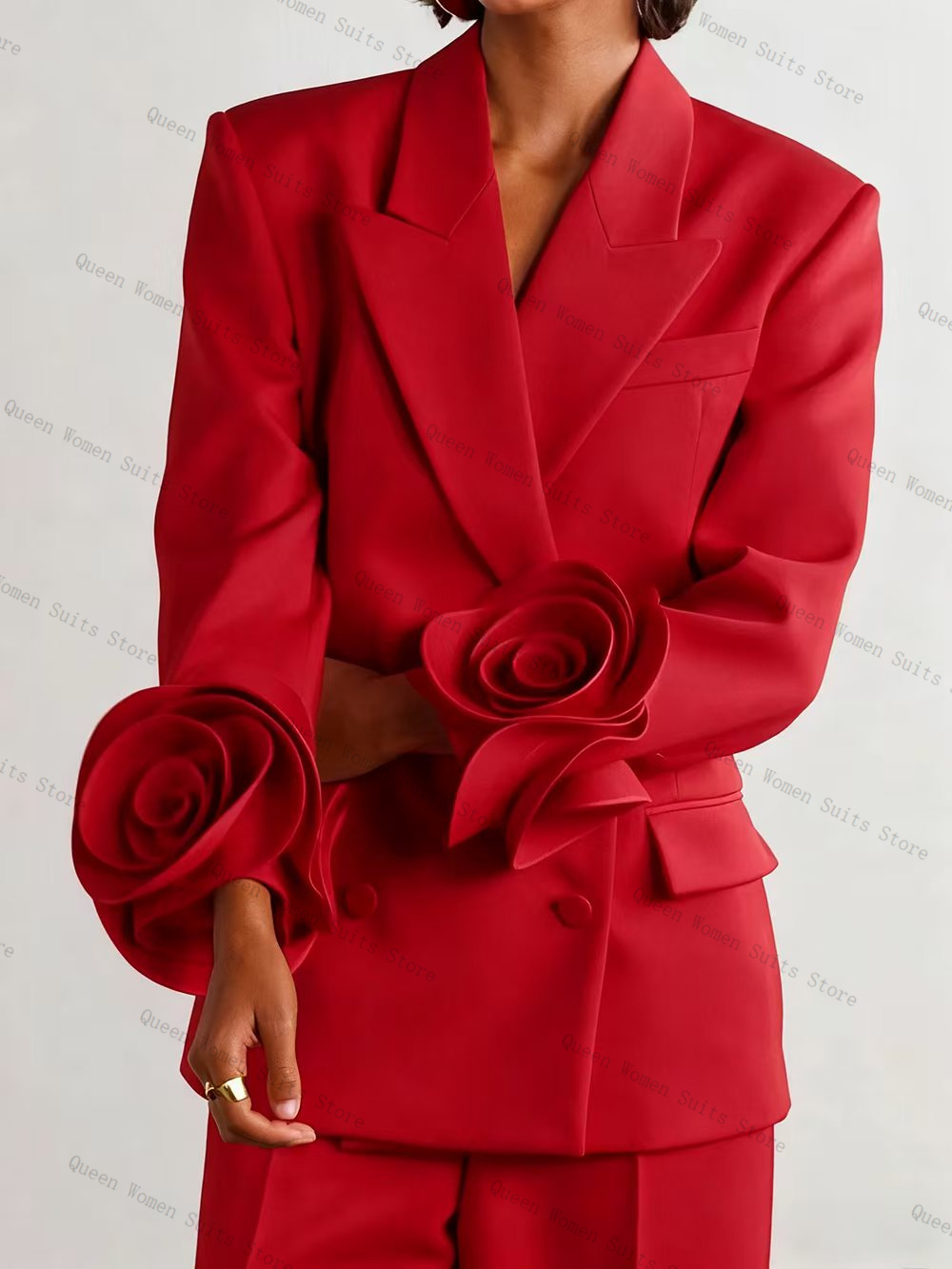 ชุดสูทผู้หญิงสีแดงสุดหรู 2 ชิ้ - Women Luxury Formal Wear บทวิจารณ์และราคา