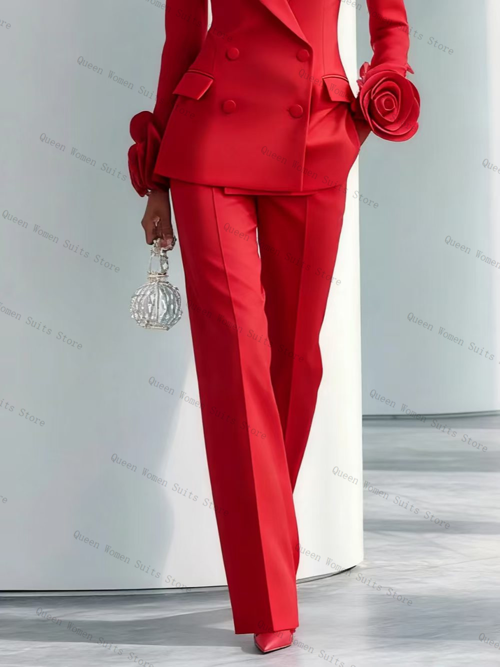 ชุดสูทผู้หญิงสีแดงสุดหรู 2 ชิ้ - Women Luxury Formal Wear บทวิจารณ์และราคา