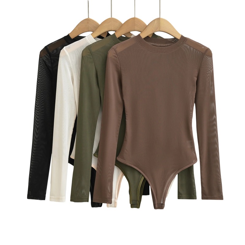 ตาข่าย Crewneck แขนยาวผู้หญิงเ - Women'S Formal Wear Jumpsuit บทวิจารณ์และราคา