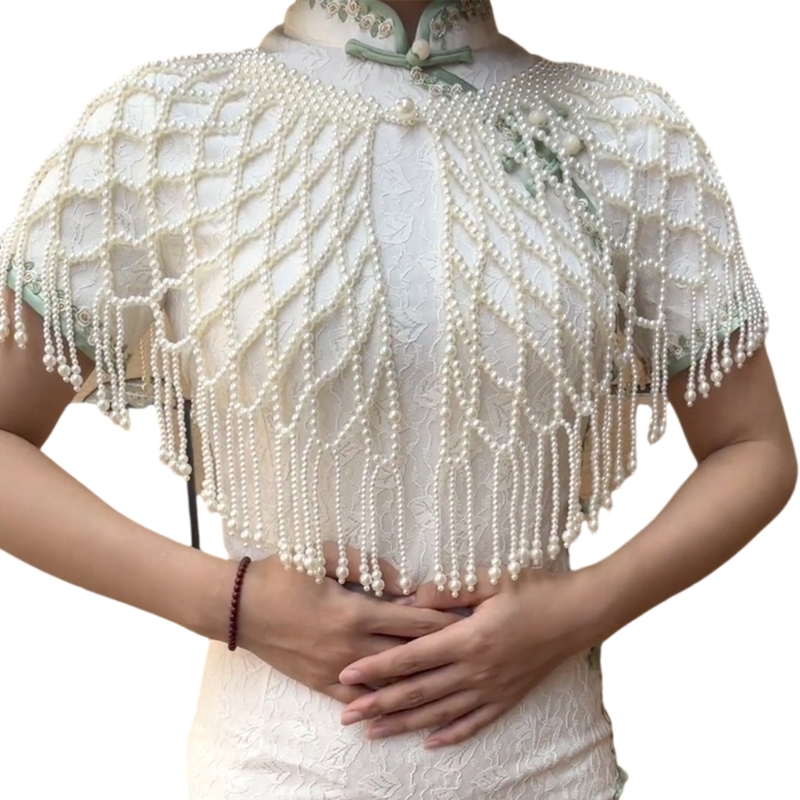 ผ้าห่อตัวเน้นเสียงไข่มุกระบายอ - Formal Wear Jewelry For Women บทวิจารณ์และราคา