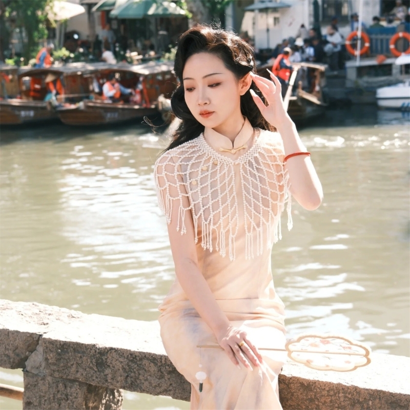 ผ้าห่อตัวเน้นเสียงไข่มุกระบายอ - Formal Wear Jewelry For Women บทวิจารณ์และราคา