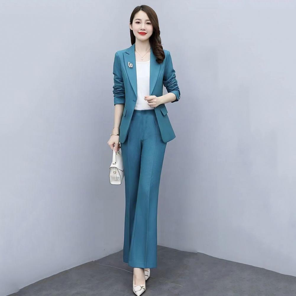 ชุดสูทผู้หญิง 2 ชิ้น/เซ็ต เสื้ - Women'S Formal Wear With Pants บทวิจารณ์และราคา
