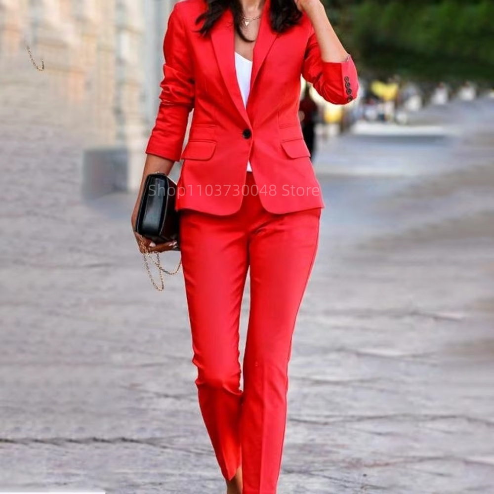 แฟชั่นชุดสูทสตรีสำหรับออฟฟิศ เ - Women'S Formal Wear With Pants บทวิจารณ์และราคา