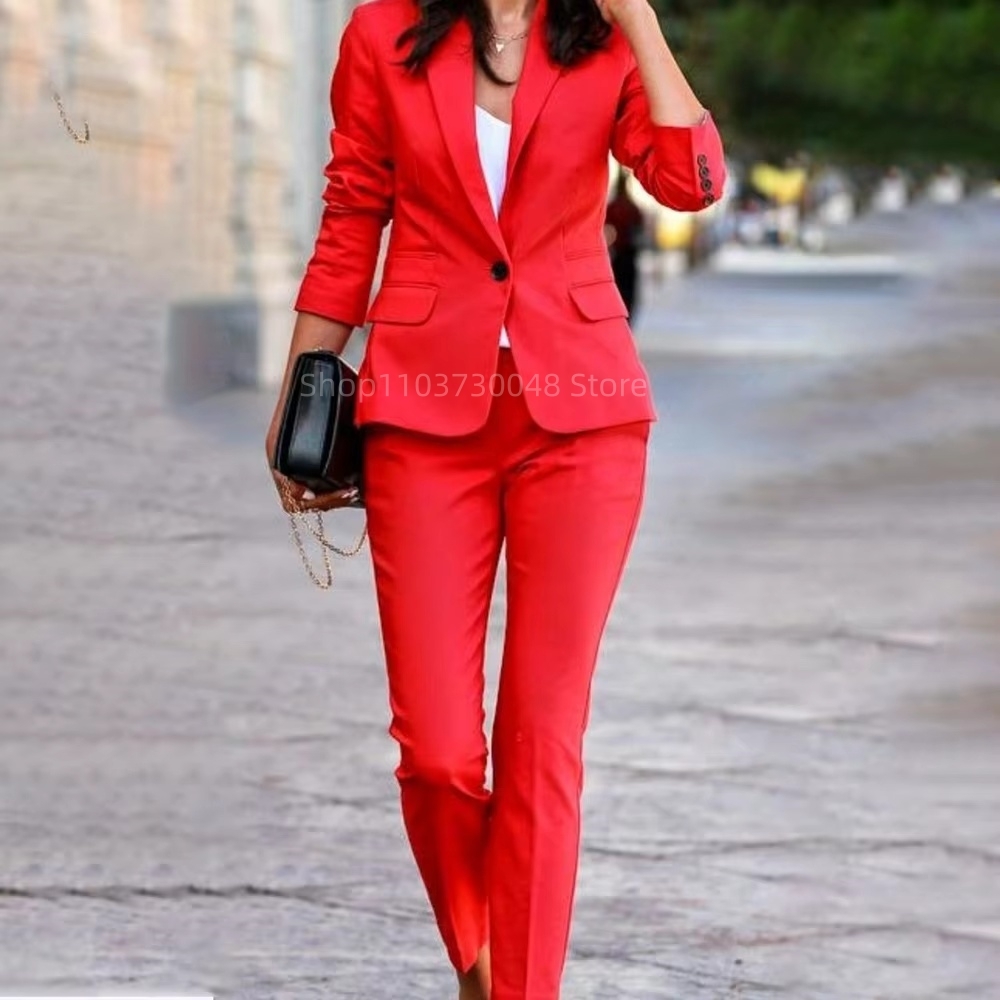 แฟชั่นชุดสูทสตรีสำหรับออฟฟิศ เ - Women'S Formal Wear With Pants บทวิจารณ์และราคา