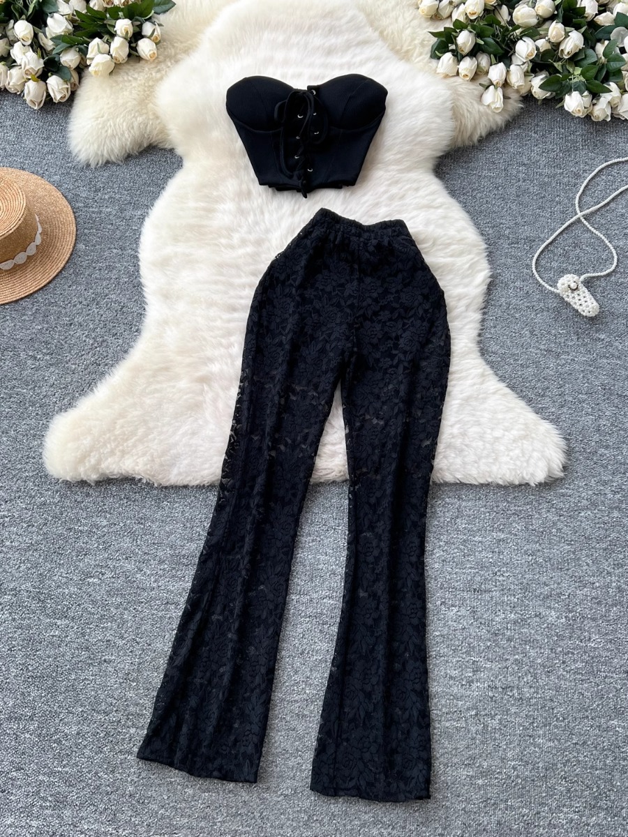 Foamlina อเมริกัน Ins หญิงเซ็ก - Women'S Formal Wear With Pants บทวิจารณ์และราคา